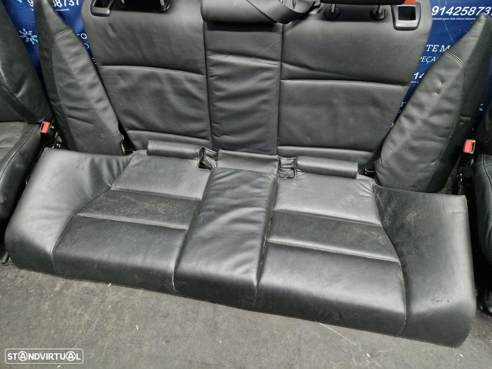 Jogo de bancos usados BMW SERIE 1 PACK M 5 PORTAS BMW E87 E81 PELE PRETO QUARTELAS - 8