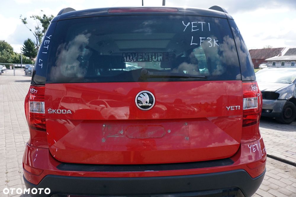 KLAPA BAGAŻNIKA TYLNA YETI LIFT LF3K  CZERWONY SKODA 2012-2017 - 1