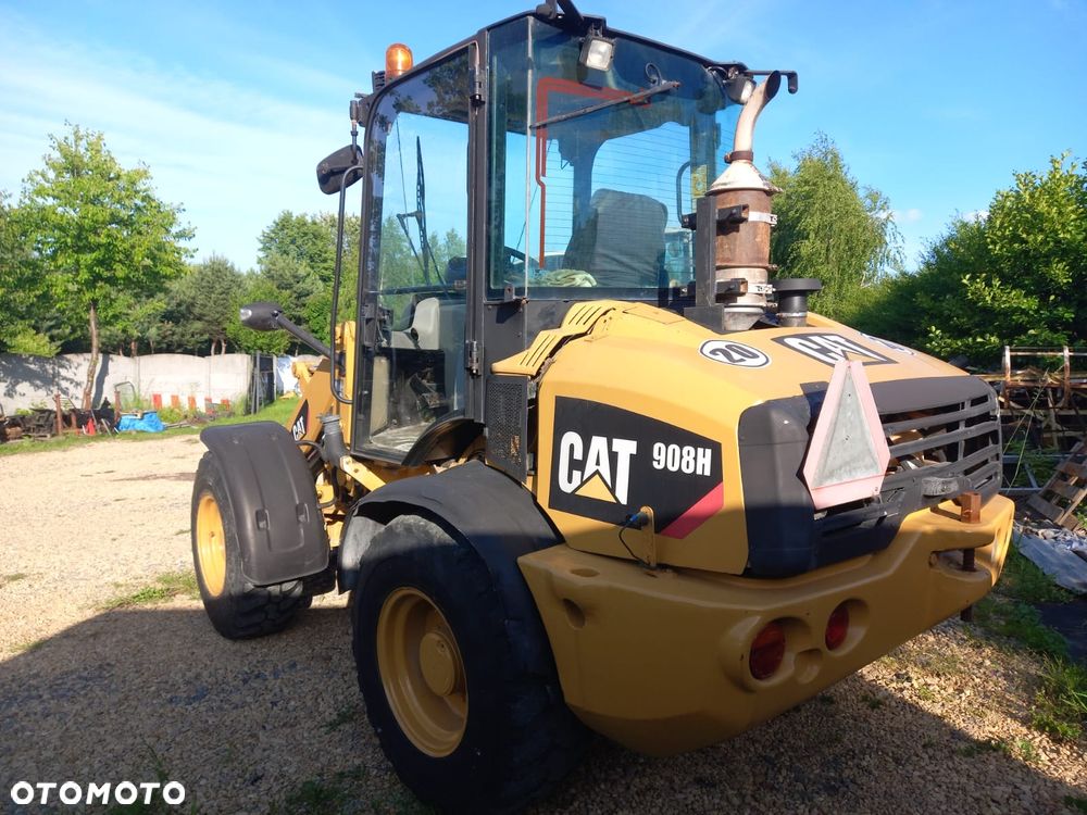 Caterpillar CAT 908H 4x4 z niemiec 2011r szufla widły szybkozłacze - 4