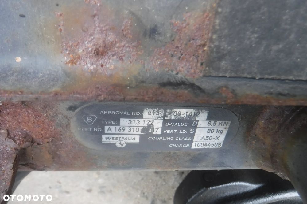 Mercedes  B klasa W245 hak holowniczy WESTFALIA A1693100137 - 4
