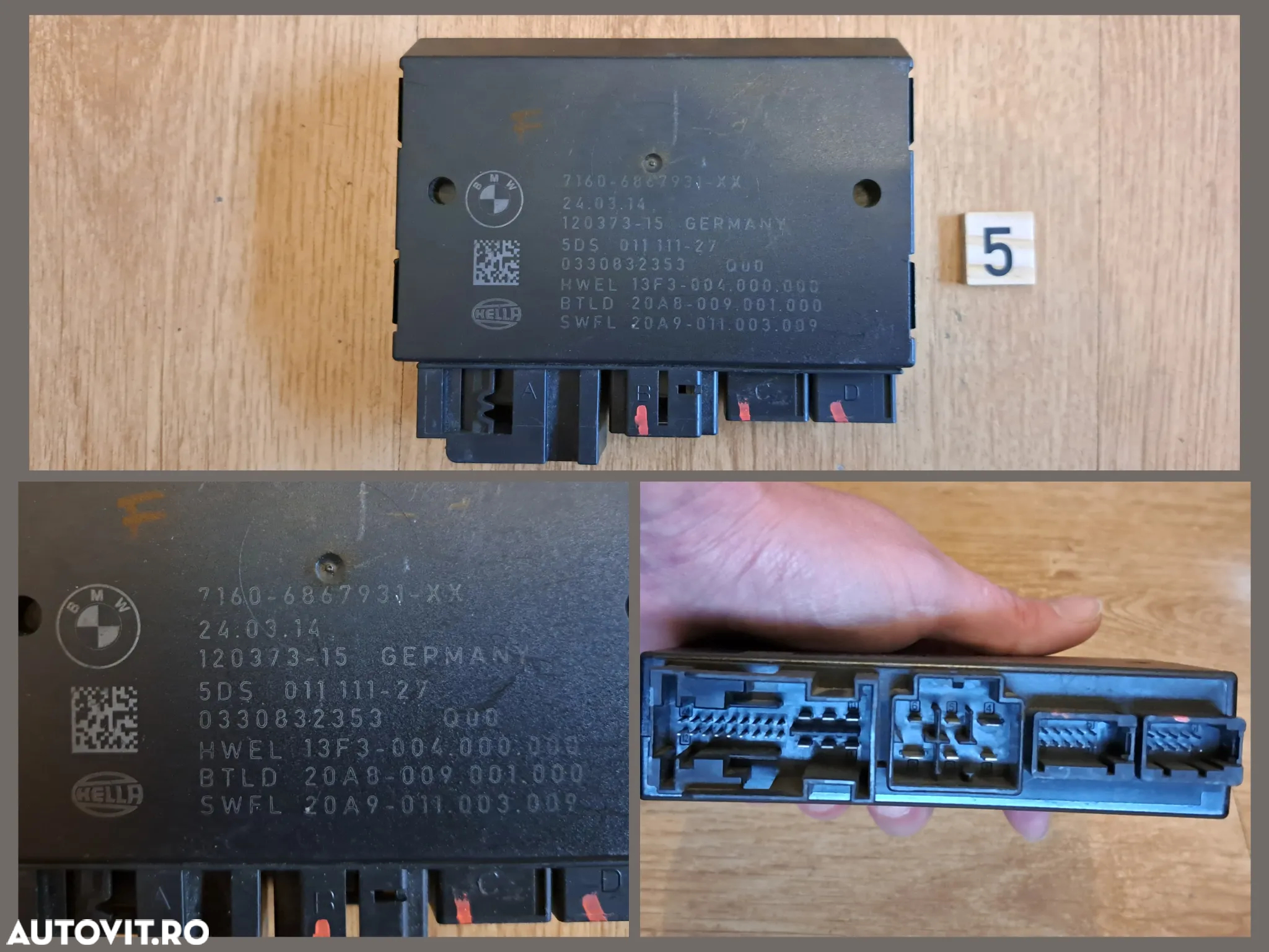 Calculator modul ECU Confort JBBFE III Modul electronic alimentare Modul soft close portbagaj Calculator gateway central Modul carlig BMW - 6