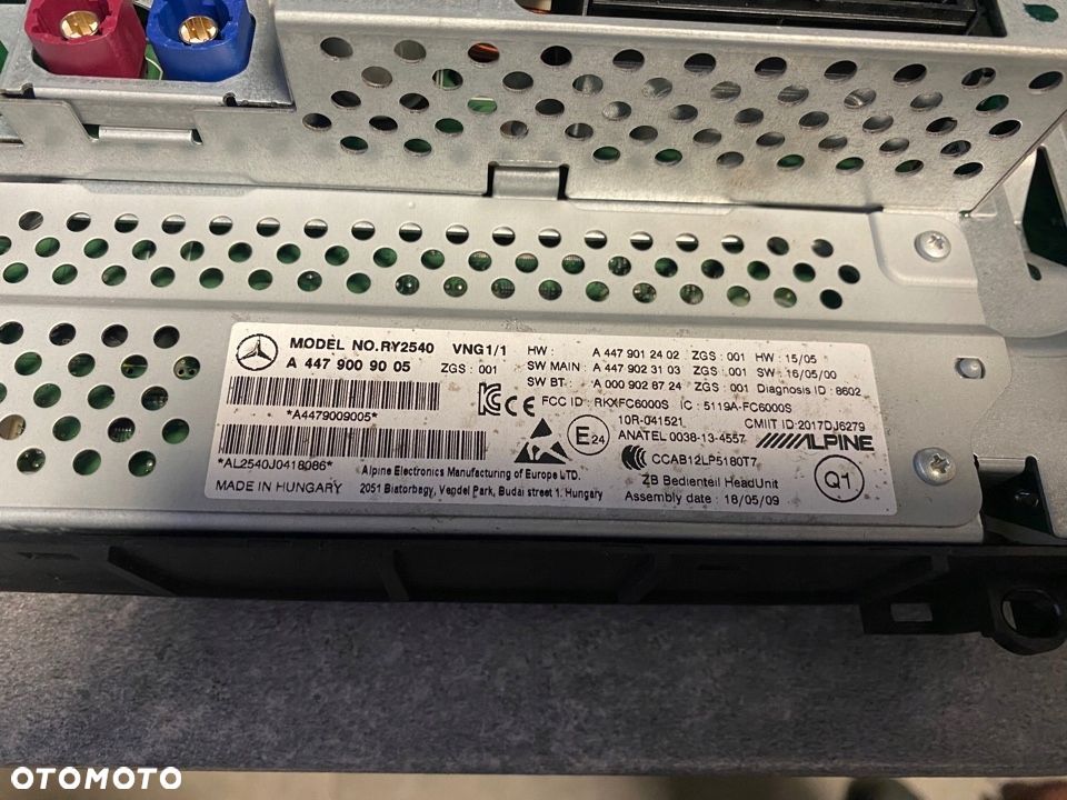 V Klasa Vito W447 nawigacja radio A4479009005 - 4