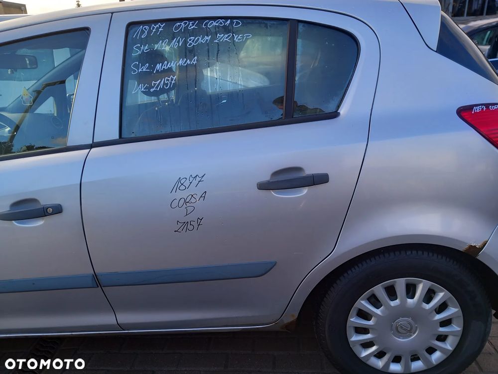 OPEL CORSA D DRZWI LEWE TYLNE LEWY TYŁ KOLOR: Z157 - 1