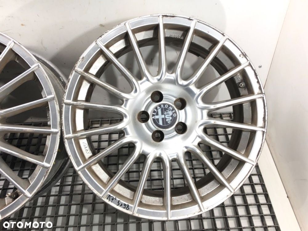 FELGI ALUMINIOWE KOMPLET 17 7.5J 5X98 ET38 ŚRODEK CENTR. 58 - 1034.00 PLN - ALFA ROMEO 159 (939_) - 2