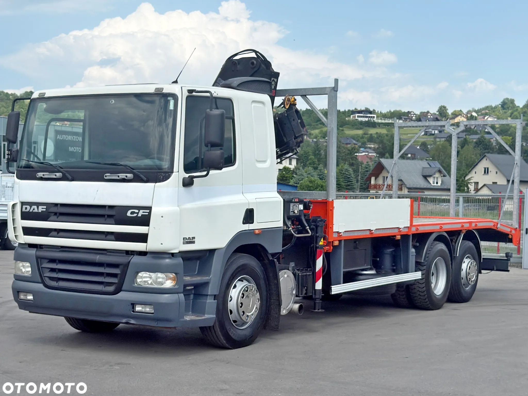 DAF CF 85.380 * LAWETA 7,20 m + HIAB 144 B-2 DUO * STAN BDB - 3