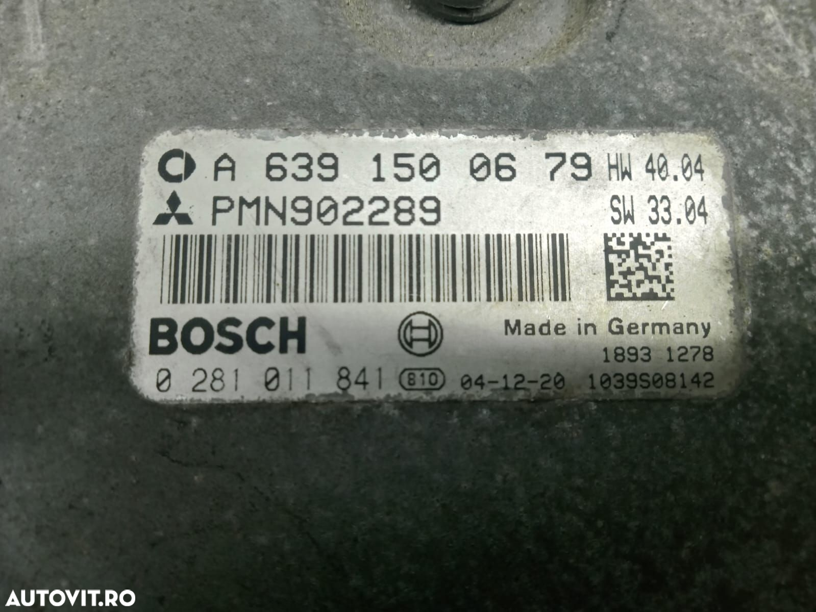 Calculator motor A6391500679 1.5 benzina Smart Forfour 1 [2004 - 2006 - 4