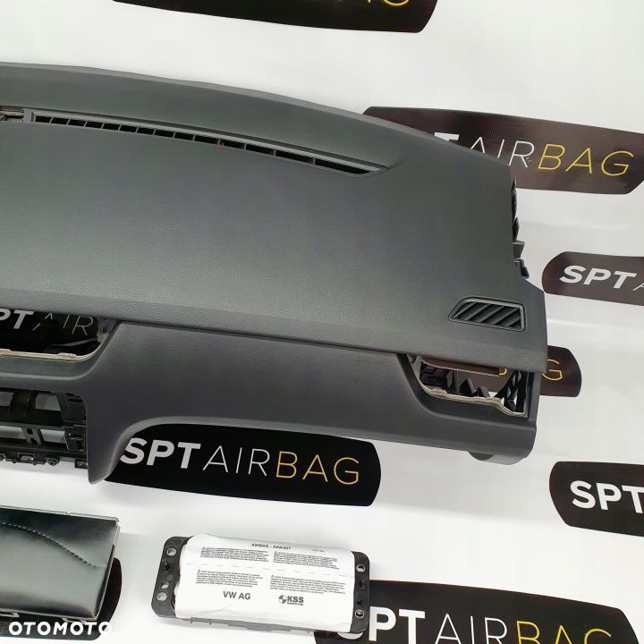 SKODA OCTAVIA III 3 5E0 DESKA ROZDZIELCZA KONSOLA KOKPIT PULPIT PODUSZKI AIRBAG AIR BAG PASY KIT SET - 3