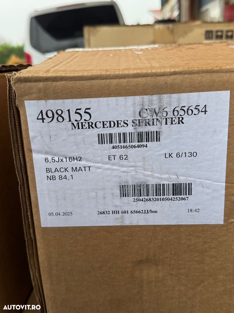 Vând jante aliaj negre Borbet Mercedes sprinter 6x130 pe 16” - 4