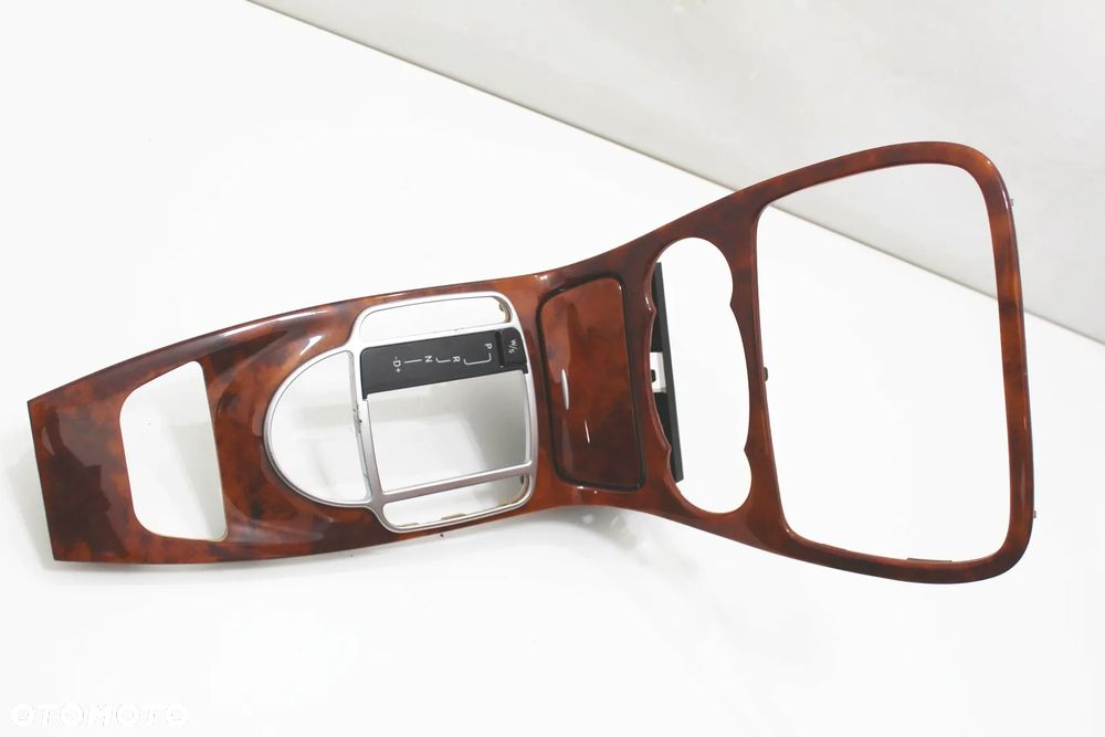 Ramka konsola środkowa popielniczka drewno dekor stan BDB OE Mercedes SL R230 W230 - 14