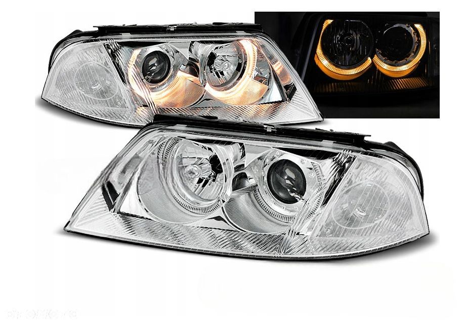 LAMPY REFLEKTORY DO VW PASSAT B5 FL 3BG Od 2000 DO 2005 Roku RINGI SOCZEWKI - 1
