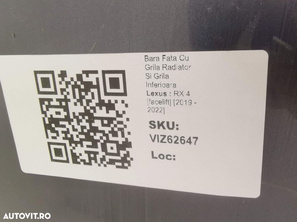 Bara Fata Cu Grila Radiator Si Grila Inferioara Lexus  RX 4 [facelift] - 8