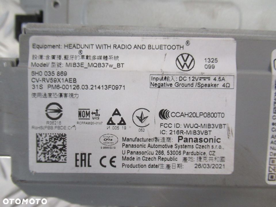 PANEL WYŚWIETLACZ RADIO NAWIGACJA EKRAN VW GOLF VIII 8 VW CADDY IV 4 - 9