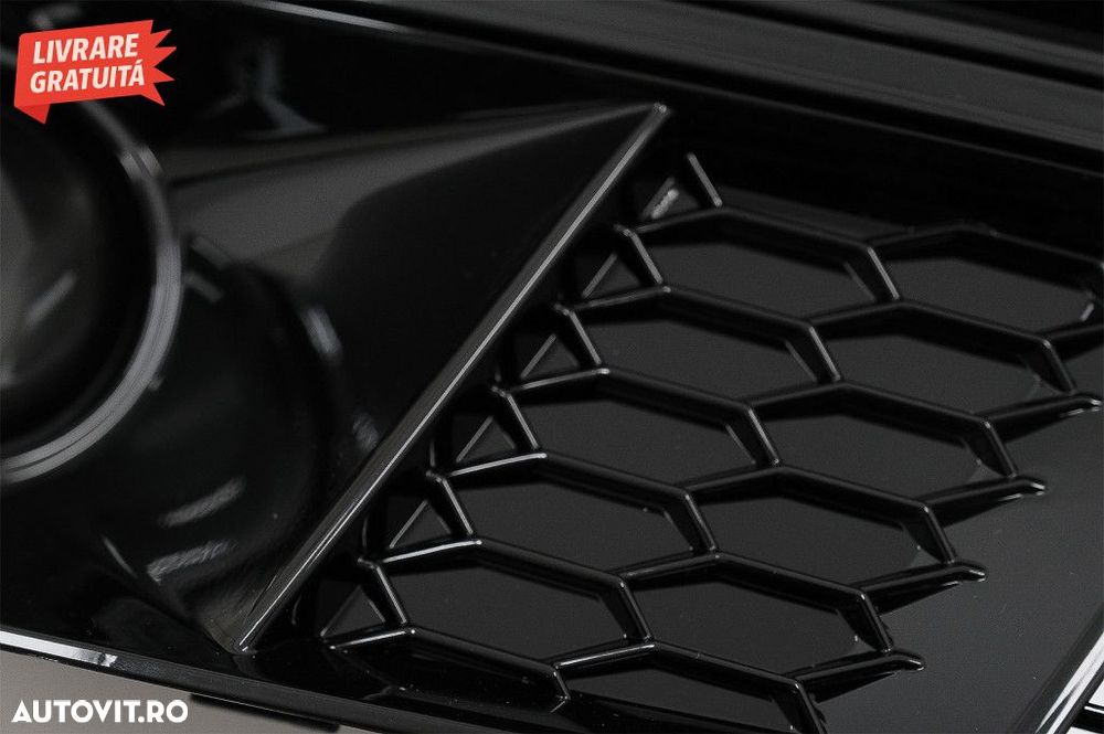 Grile Laterale Audi A4 B9 Sedan Avant (2016-2018) RS4 Design Negru - 7