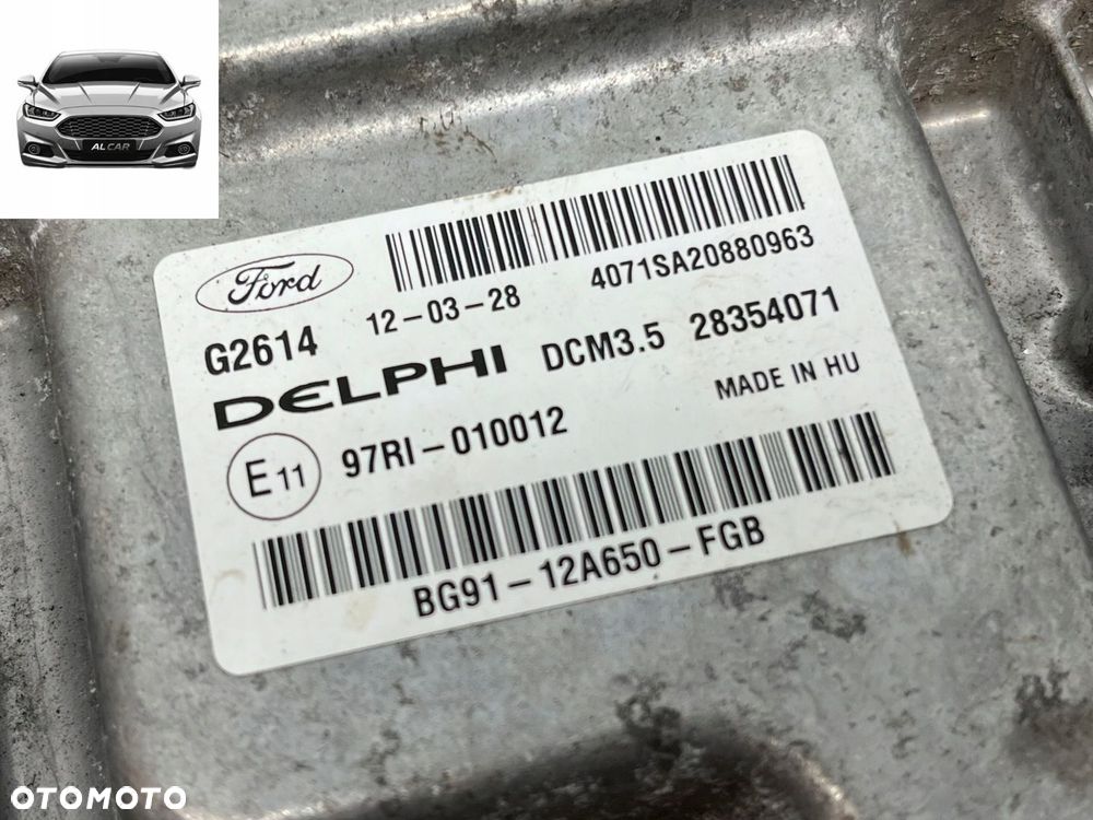 STEROWNIK SILNIKA 2.0 TDCI FORD MONDEO MK4, S-MAX MK1 LIFT BG91- 12A650-FGB - 3