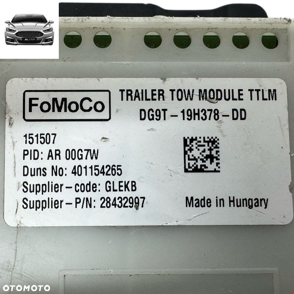 STEROWNIK HAKA HOLOWNICZEGO FORD MONDEO MK5, S-MAX MK2 DG9T-19H378-DD - 4