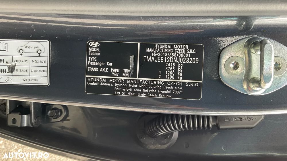 Hyundai Tucson PHEV 1.6 l 265 CP 4WD 6AT Luxury - 40