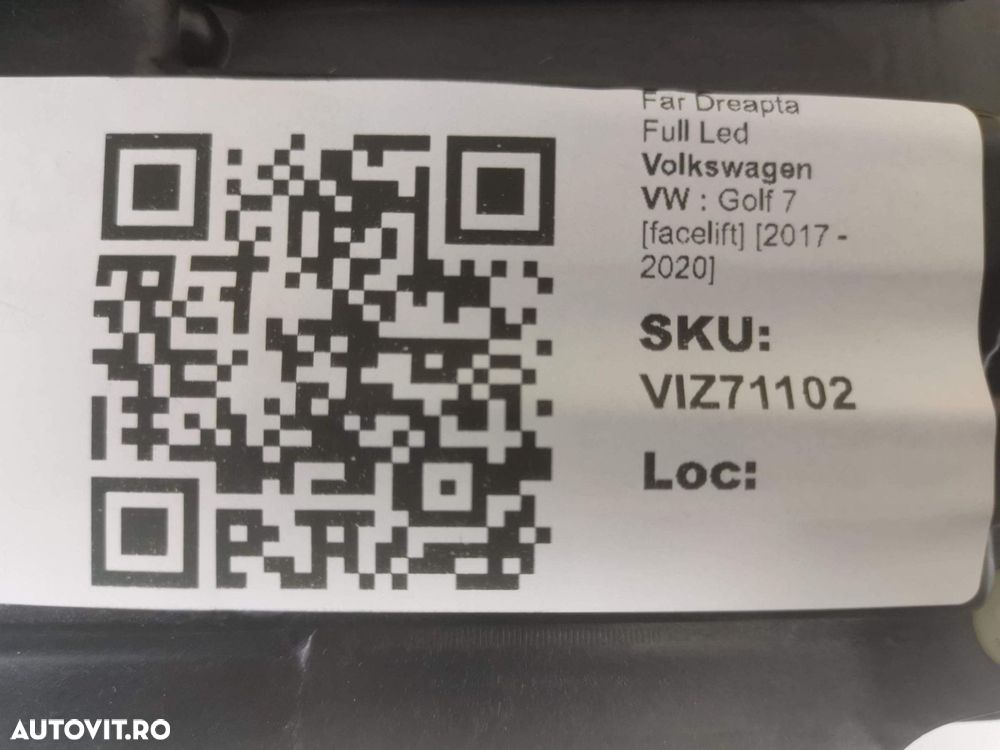 Far Dreapta Full Led Volkswagen VW  Golf 7 [facelift] 2017 2018 2019 2 - 8
