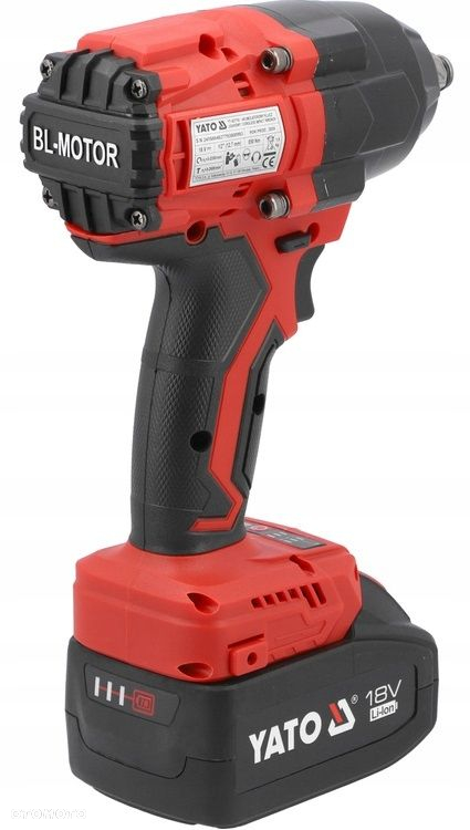YATO KLUCZ UDAROWY AKUMUL. BEZSZCZOTKOWY 18V 800NM  2x4Ah  TORBA ADAPTER - 3