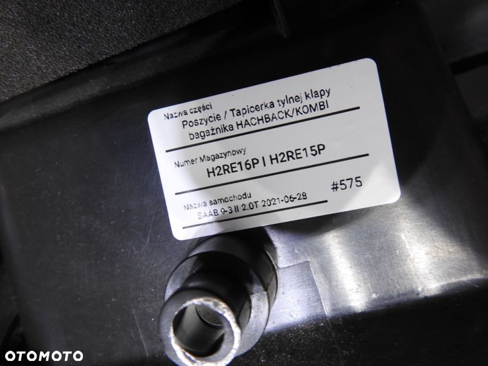 TAPICERKA KLAPY TYŁ SAAB 9-3 II KOMBI - 12