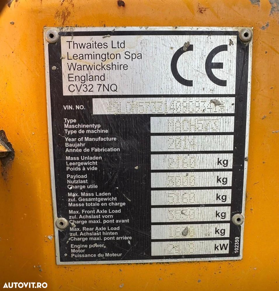 Twaites Dumper 3T rotativ - 7
