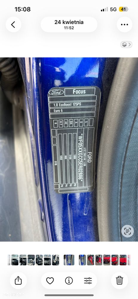 Ford Focus mk3 lift przód kompletny maska błotniki lampy pas przedni chłodnice wzmocnienie belka - 8