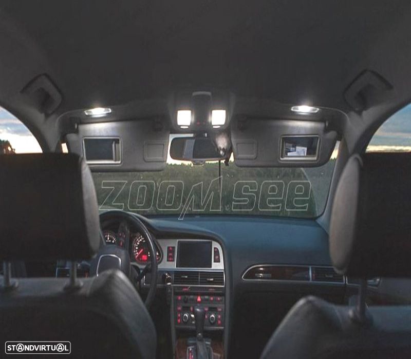 KIT COMPLETO 17 LAMPADAS LED INTERIOR PARA AUDI A6 S6 RS6 C6 SEDAN 05-11 - 5