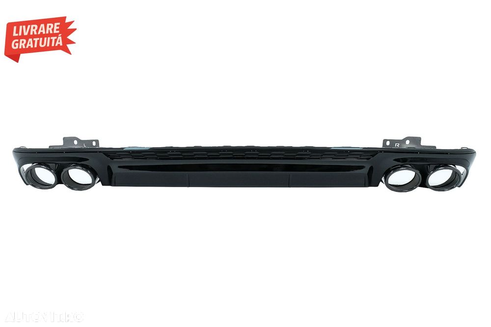 Difuzor Bara Spate si Ornamente Evacuare Audi A6 C8 4K Avant Sedan (2018-up) S6 De- livrare gratuita - 1
