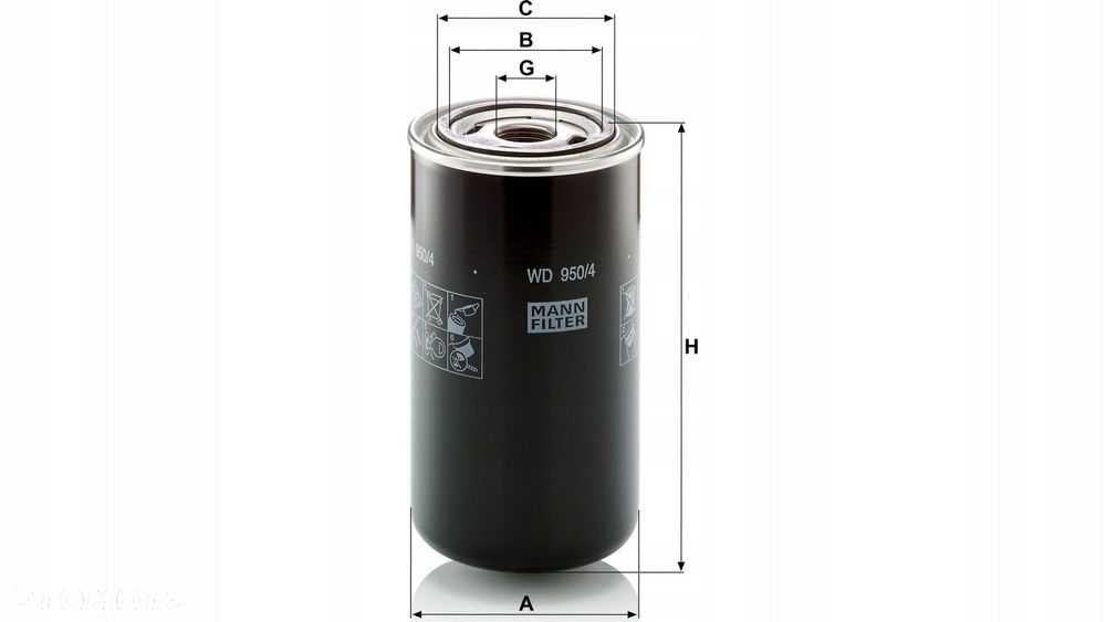 mann-filter filtr hydrauliczny przekładniowy skrzyni biegów fendt - 2