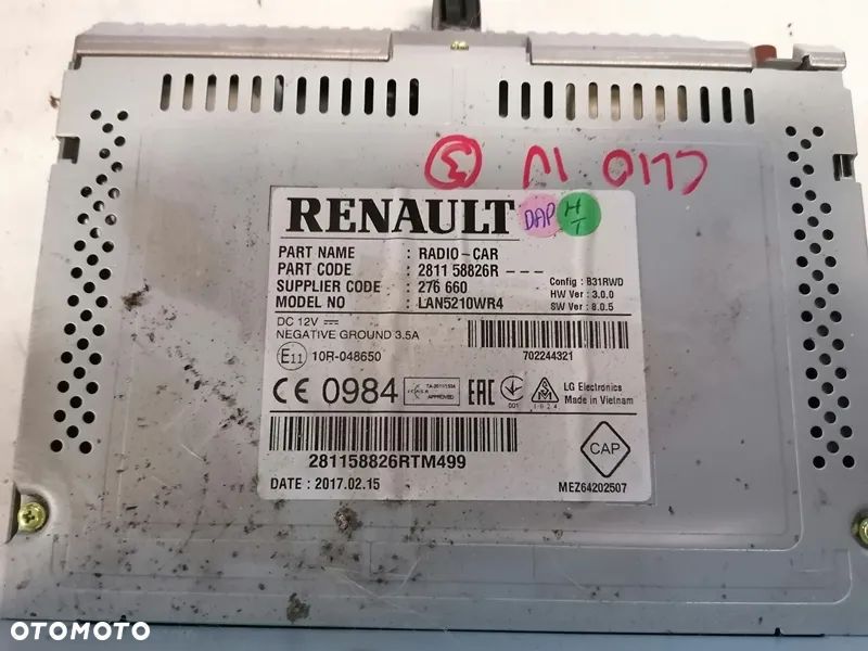 RENAULT CLIO IV 17r RADIO NAWIGACJA 281158826R - 2