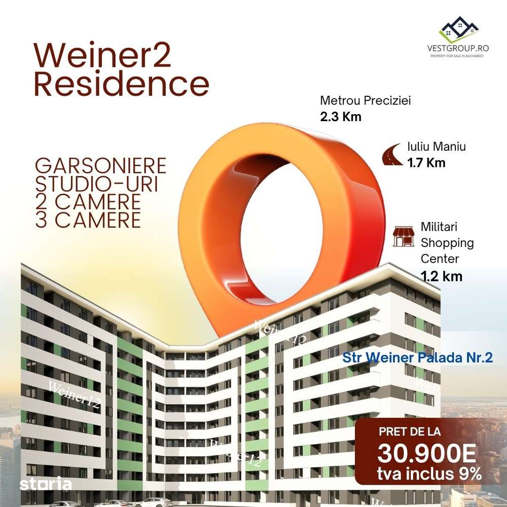 Garsoniera Direct Dezvoltator la 800m de Iuliu Maniu Osiei TVA 21% — fotografia 1