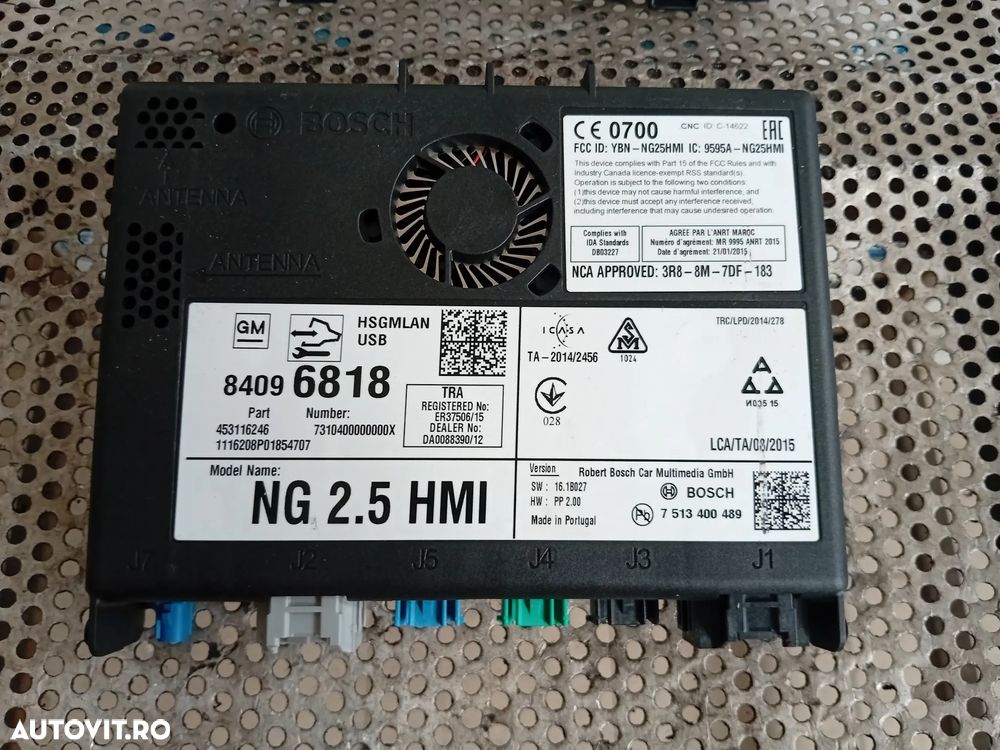 Modul Control Multimedia NG 2.5 HMI Cod 84096818 Opel Astra K Mokka 2015+ Motor B16DTH LVL - 6