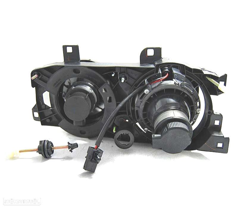 FARÓIS BMW E34 88-95 E32 86-94 FUNDO NEGRO - 6