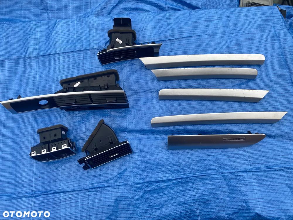 AUDI A6 C6 KRATKI NAWIEWU, LISTWY DEKORY KOMPLET 4F1820901D 4F1820951  4F0819203C  4F1820902D  4F1853190 - 1