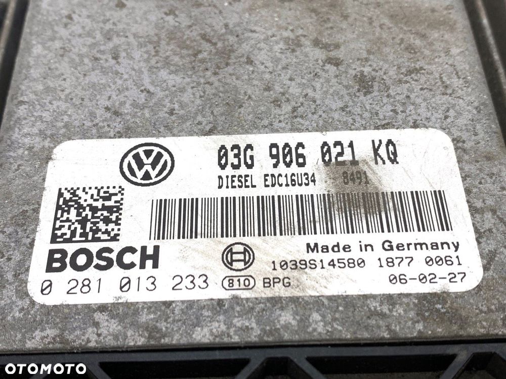 KOMPUTER SILNIKA  VW GOLF PLUS V (5M1, 521) 2004 - 2013 1.9 TDI 77 kW [105 KM] olej napędowy 2005 - - 4