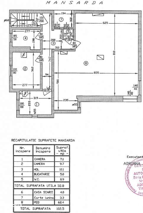 Apartament 4 Camere in Vila D+P+1+M Matei Basarab Unirii Decebal — fotografia 3