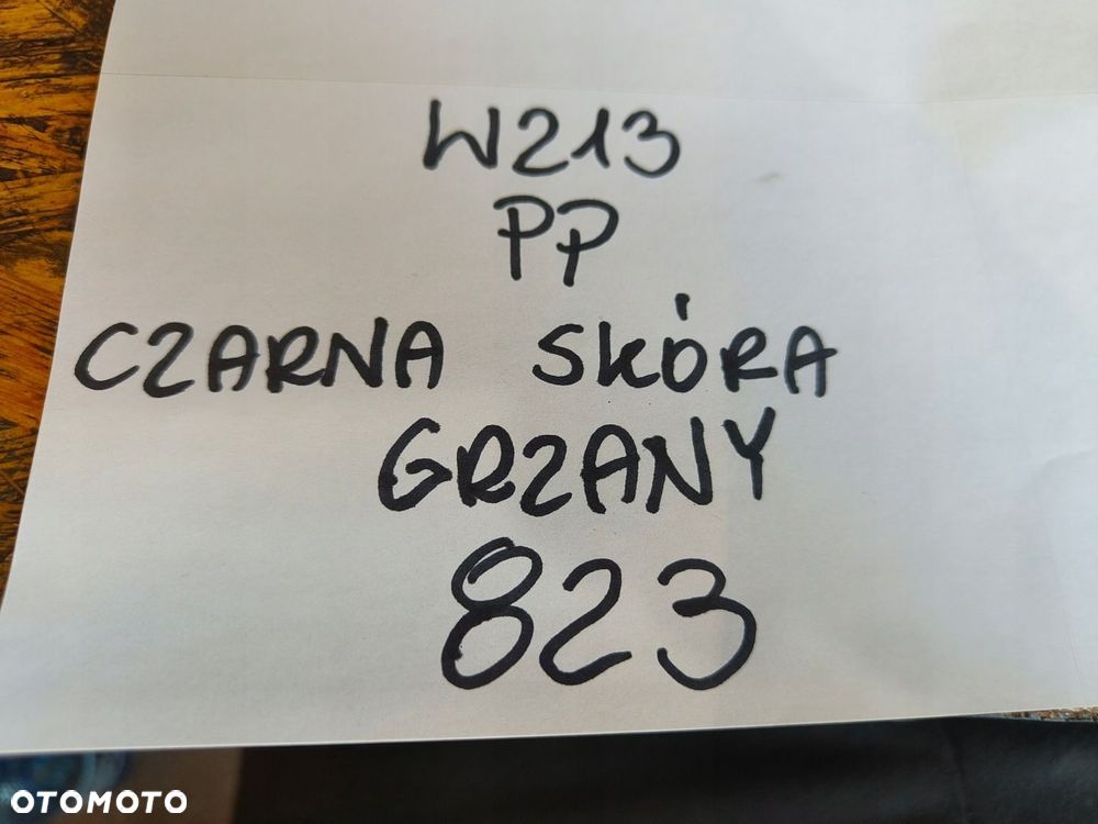 MERCEDES E KLASA W213 FOTEL PASAŻERA PRAWY GRZANY CZARNA SKÓRA - 7