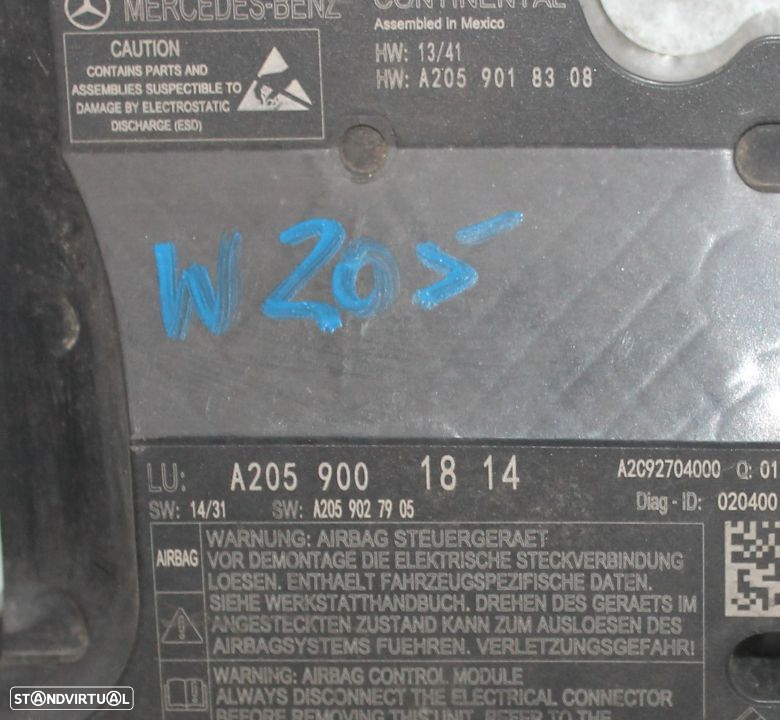 Centralina de Airbag Mercedes W205 - 2
