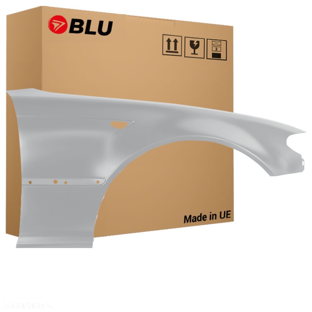 BLU Błotnik BMW 3 E46 Coupe Cabrio Lci Lift 354 Prawy Srebrny 2003-2006 przód TitaniumSilver - 1
