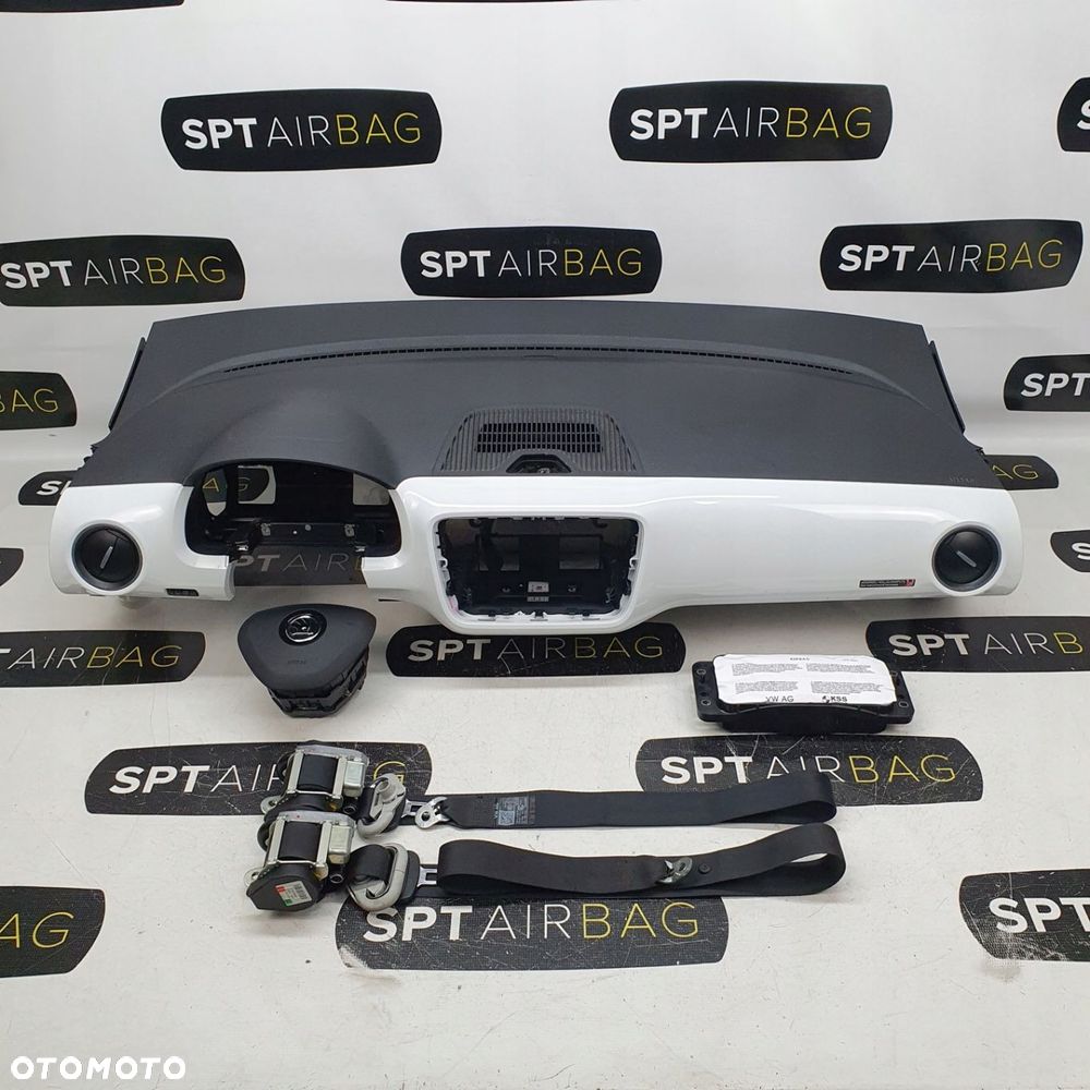 SKODA CITIGO DESKA ROZDZIELCZA KONSOLA KOKPIT PULPIT PODUSZKI AIRBAG AIR BAG PASY KIT SET - 1