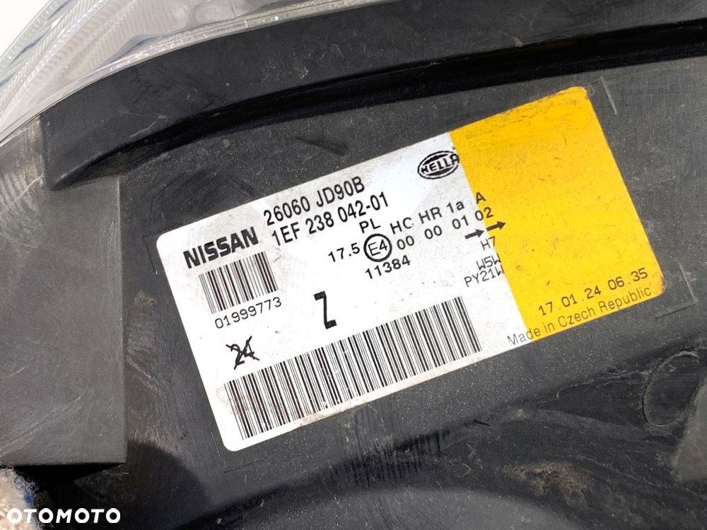 REFLEKTOR LEWY PRZÓD  NISSAN QASHQAI / QASHQAI +2 I (J10, NJ10, JJ10E) 2006 - 2014 1.6 84 kW [114 - 5