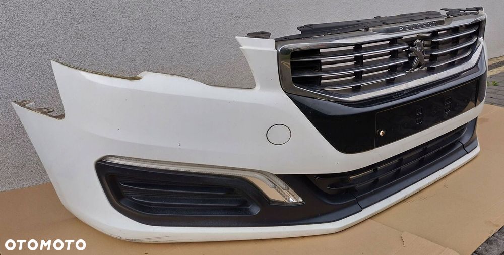 peugeot 508 1 i lift 15-18 zderzak przedni przód kompletny biały ewpb - 9