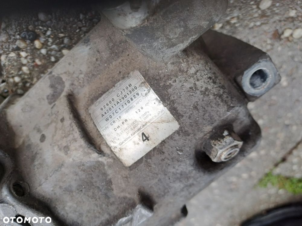 Nissan Juke Note Qashqai 1.6 110KM sprężarka kompresor klimatyzacji 92600 CJ70B - 2