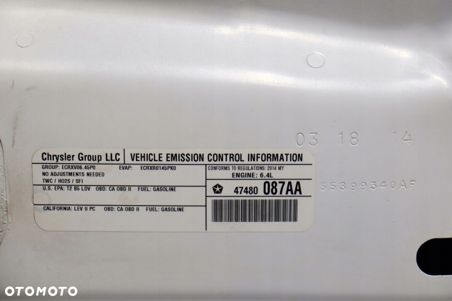 DODGE CHARGER SRT 2011-2014 MASKA PRZÓD ALU USA - 11