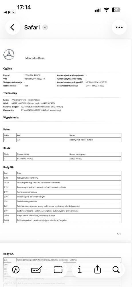 Mercedes-Benz Klasa E 320 CDI 4Matic Automatik Elegance DPF - 14