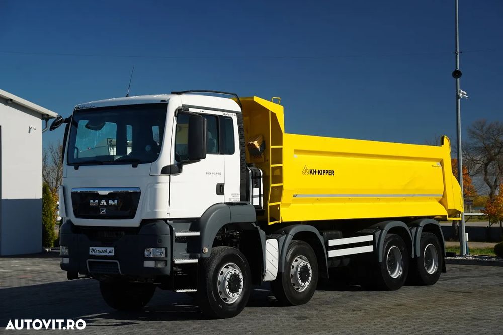 MAN TGS 41.440 / 8x8 / AUTOBASCULANTĂ CU BASCULARE PE SPATE - 5,9 M / CUTIE DE VITEZE MANUALĂ / - 9