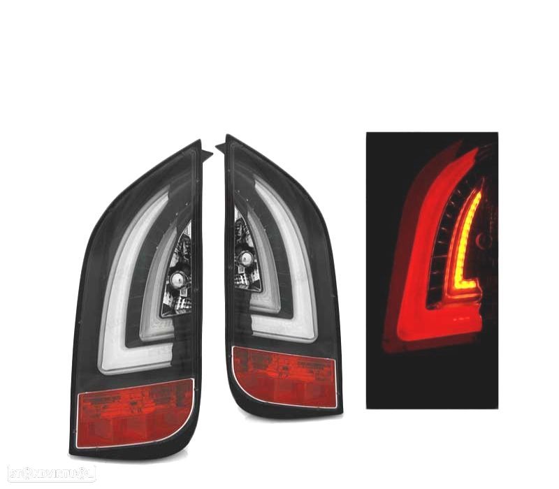FAROLINS VOLKSWAGEN VW UP 11-16 SKODA CITIGO 11-17 BARRA DE LED PRETA - 1