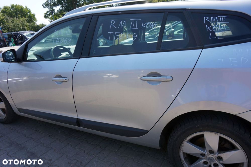DRZWI TYLNE LEWE MEGANE III PH2 LIFT KOMBI TED69  SREBRNY RENAULT 2010-2013 - 4