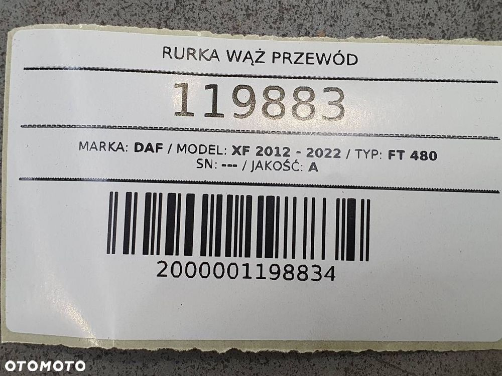 RURKA PRZEWÓD POWIETRZA OSUSZACZA SPIRALA DAF XF 106 FT 480 EURO 6 2021 - 6