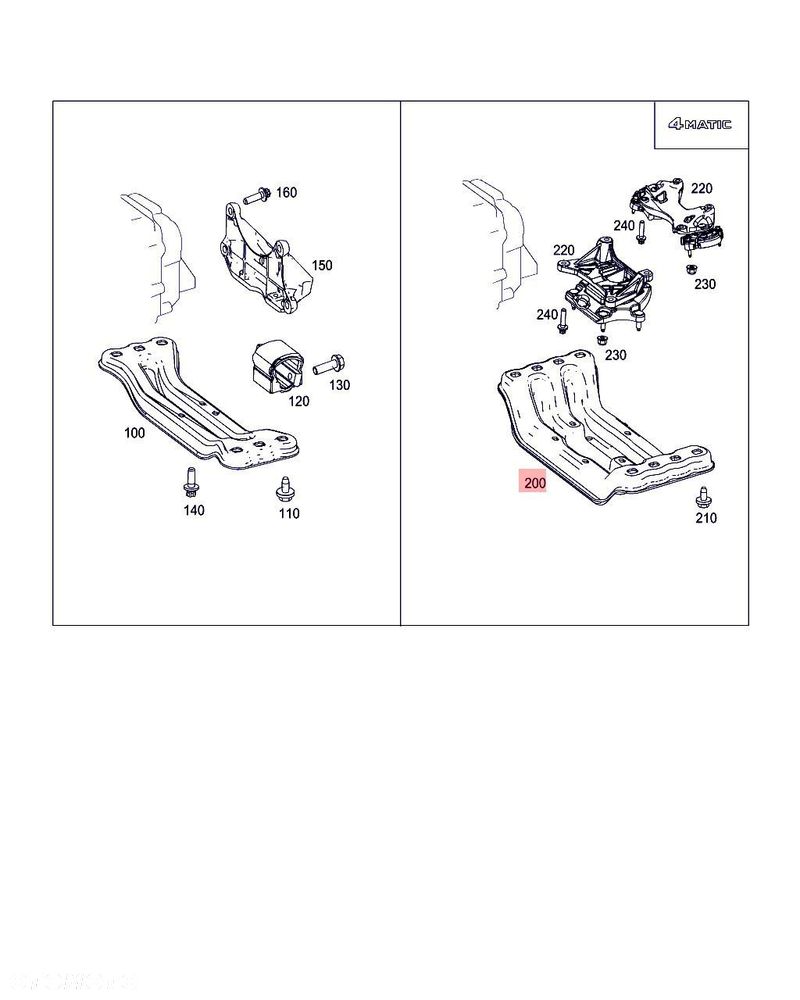 MERCEDES-BENZ E W213 63AMG 4MATIC A2132420000 PODPORA ŁAPA SKRZYNI - 3