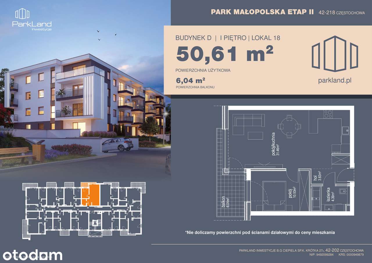 Park Małopolska Etap II - mieszkanie idealne dla małej rodziny